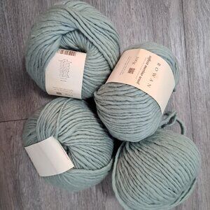 BNWT 4 Skeins Rowan Softest Merino Wool Seafoam Mint Yarn Lot